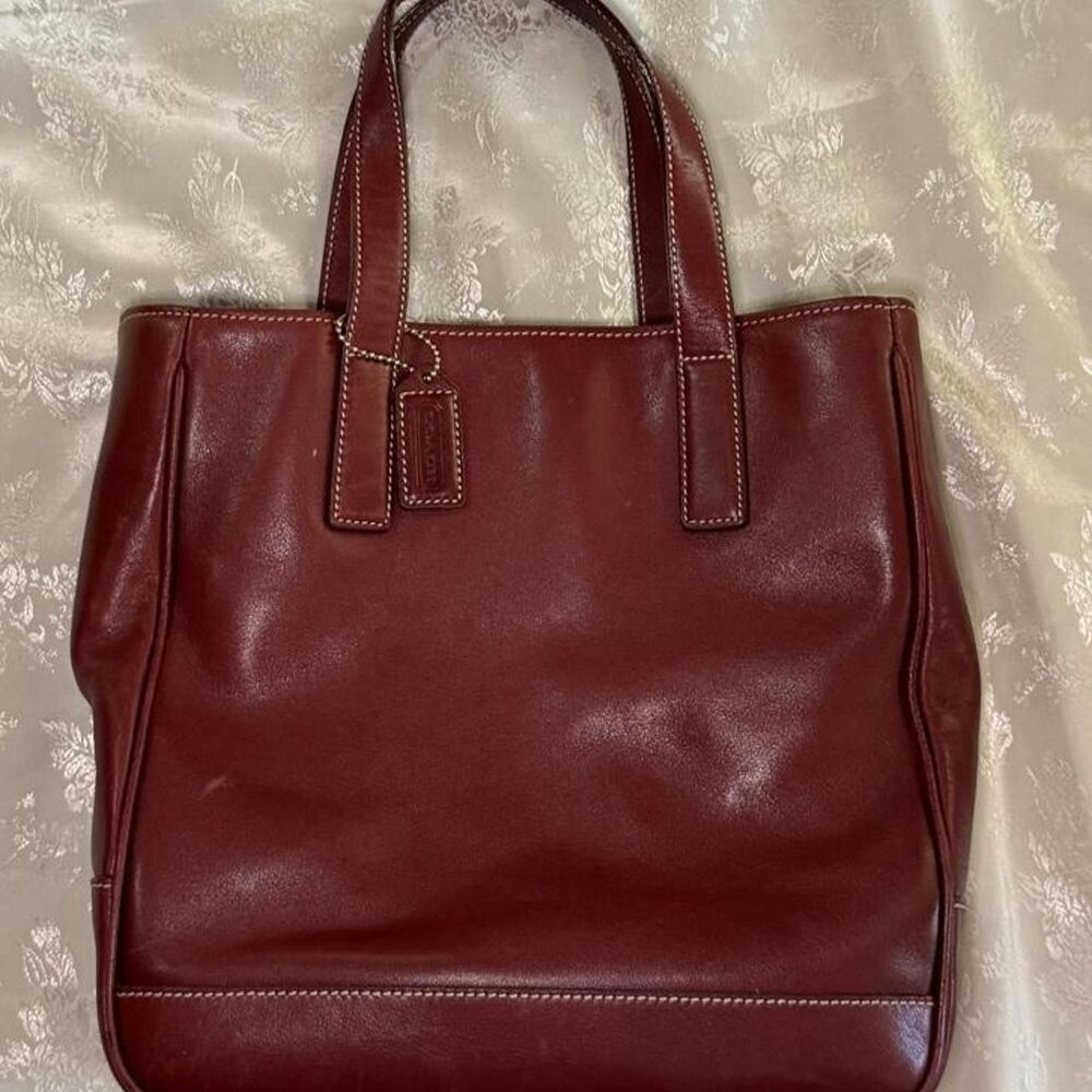 Coach Women's Brown and Burgundy Bag